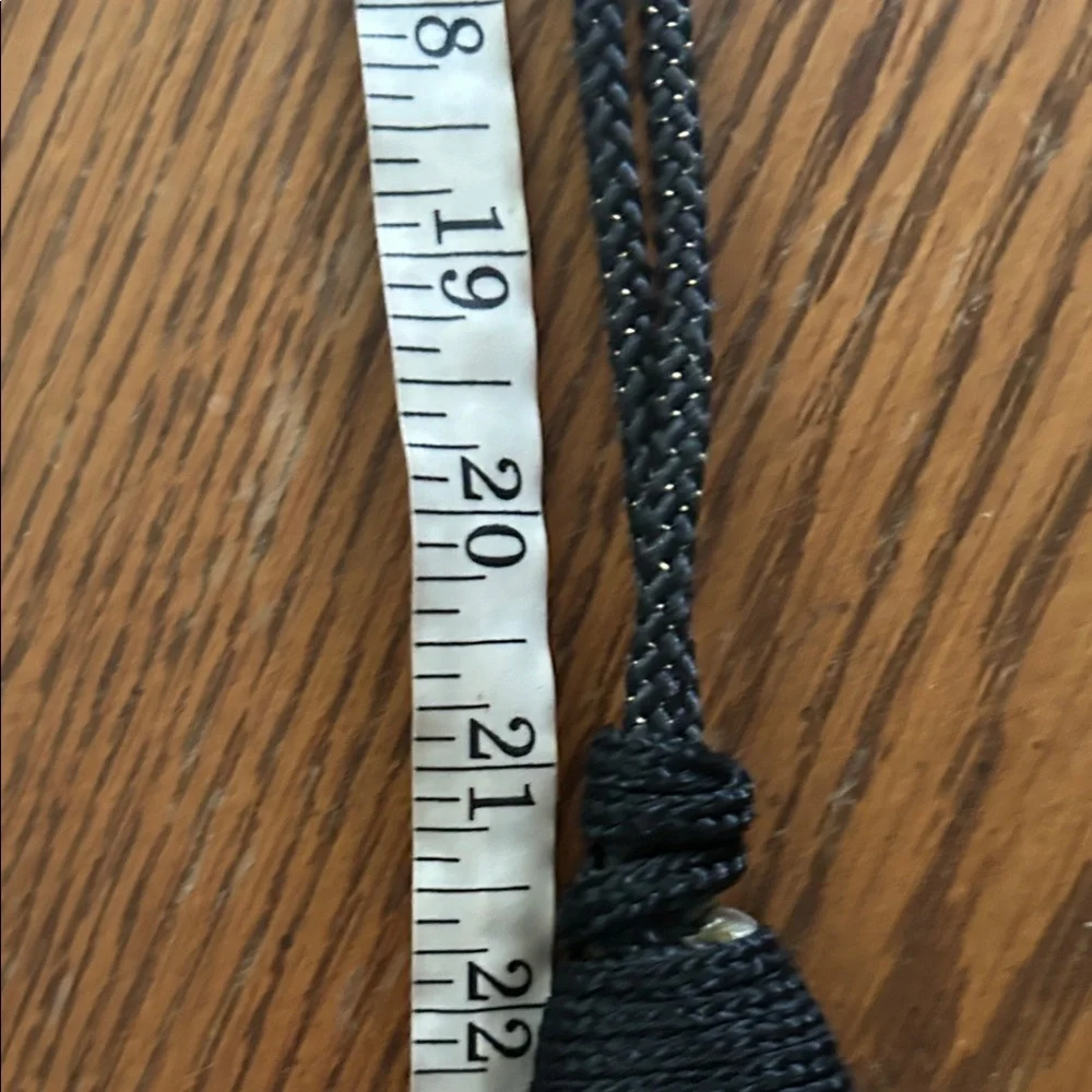 Vintage Braided Black and White Cord Rope Belt